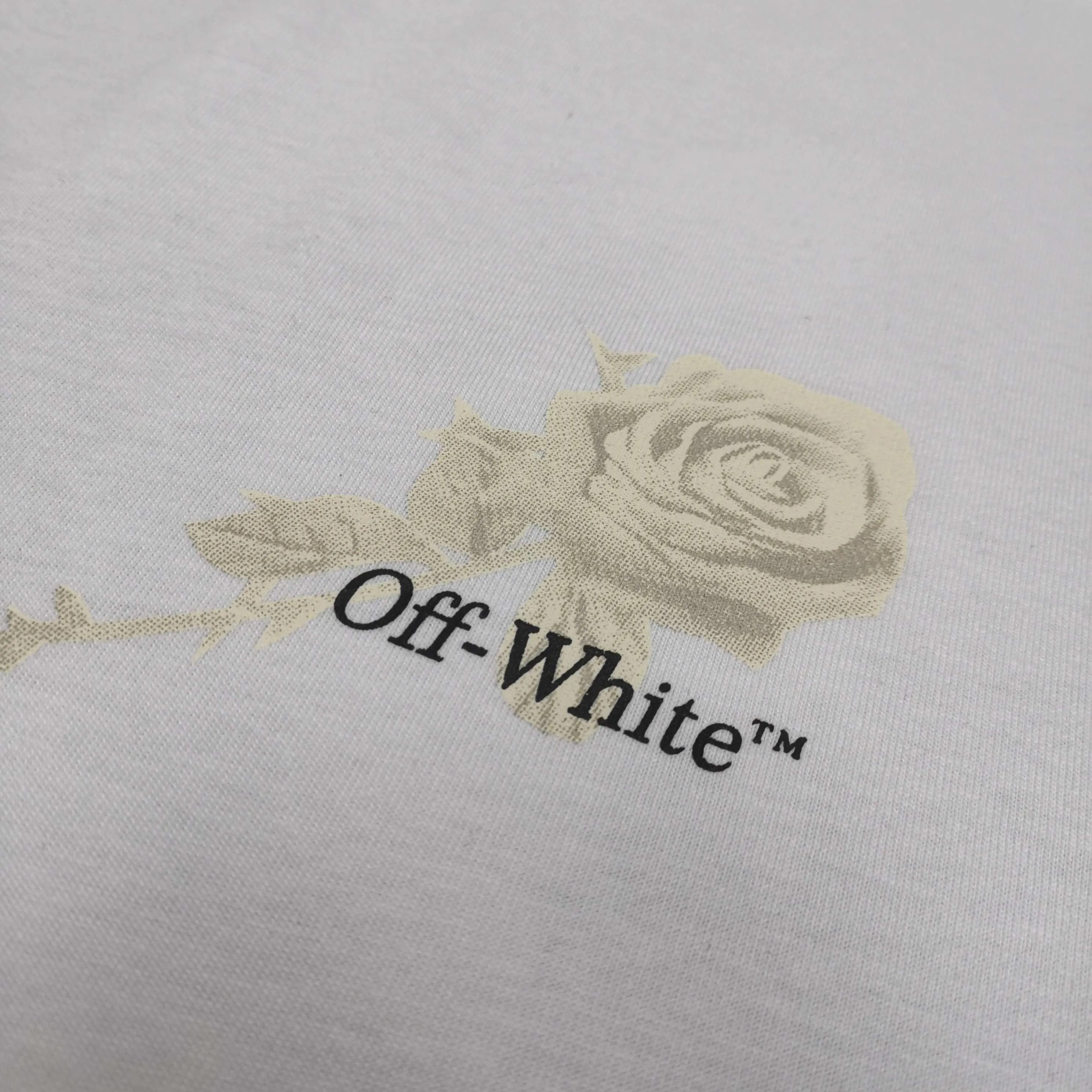 off white rose arrow short sleeve black XS S M L top version P240